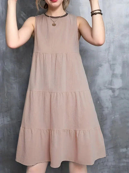 Summer Sleeveless Round Neck Dress