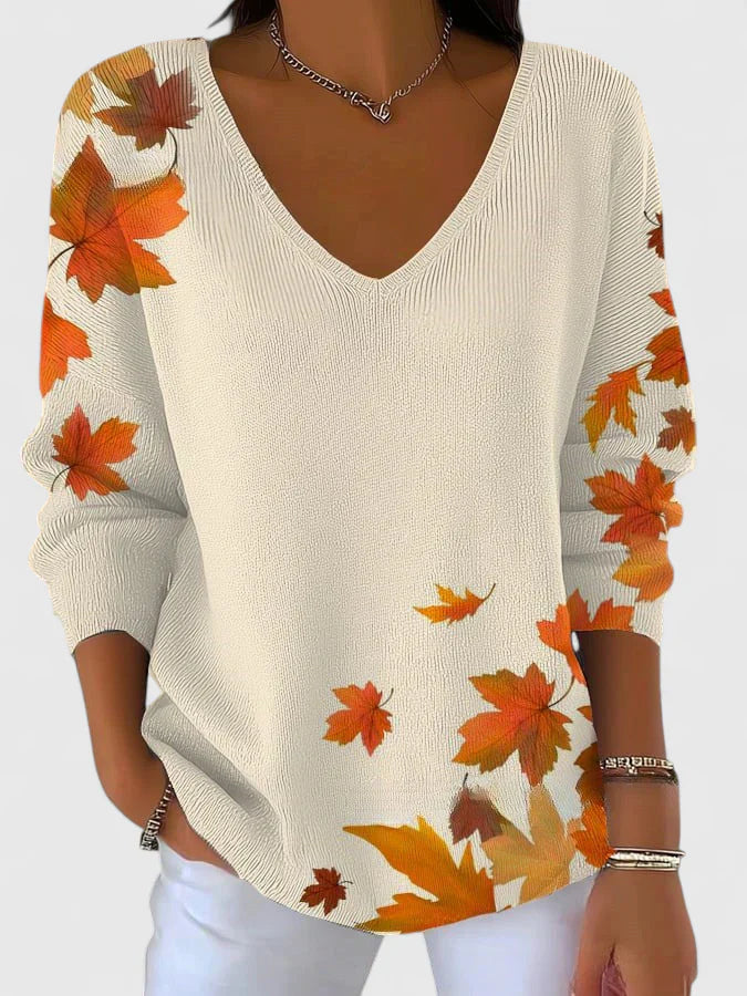 Classic V-Neck Knit Sweater - Olytrend