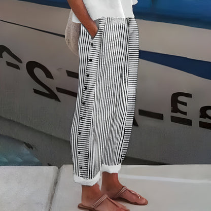 Relaxed Fit Pants with Side Pockets