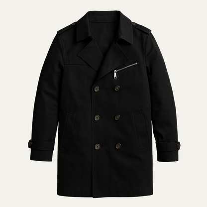 Classic Men's Double Breasted Water Repellent Trench Coat - Nocini