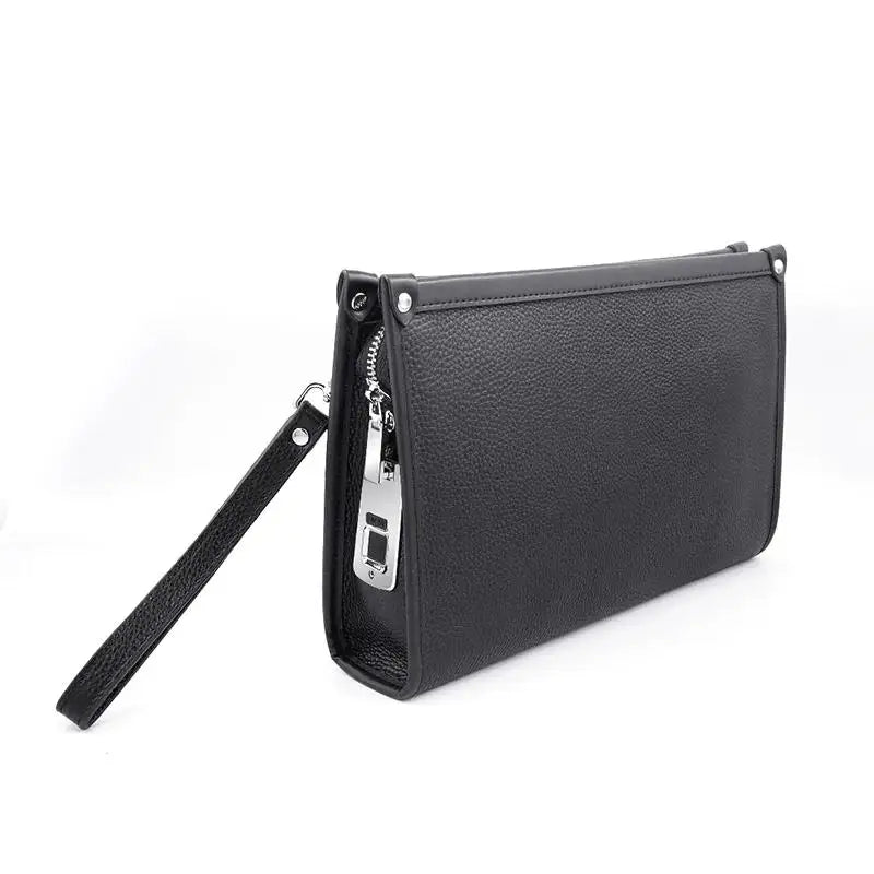 Men's Real Leather Executive Bag with Secure Lock