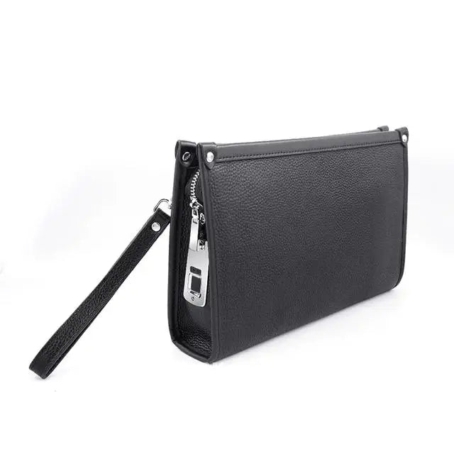 Men's Real Leather Executive Bag with Secure Lock