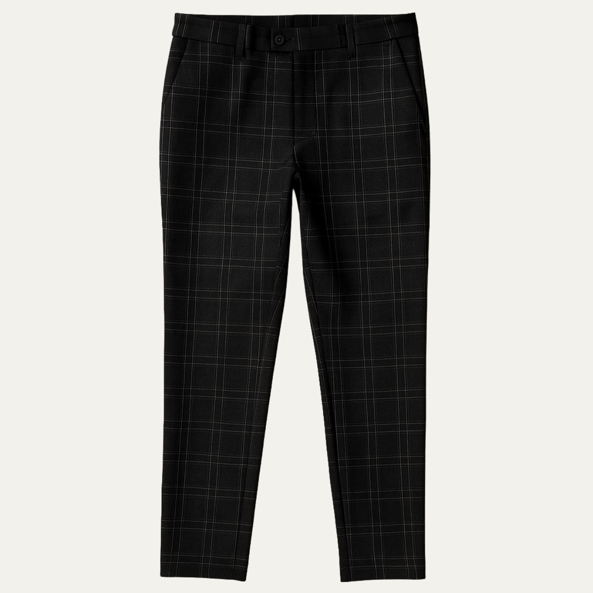 Stylish Mens Checked Slim Fit Trousers - Nocini
