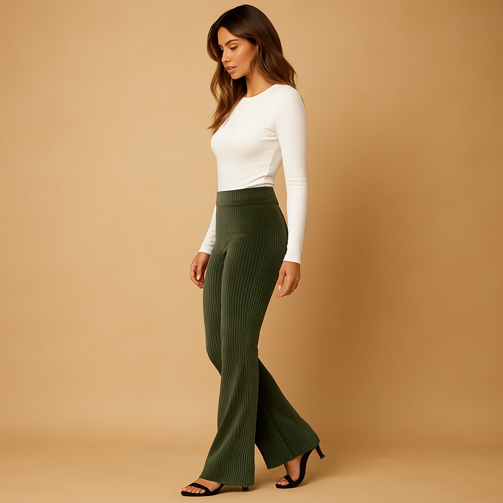 Women's Wide Leg Corduroy Jeans - Nocini