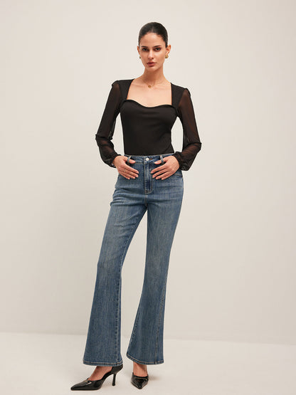 High Waisted Wide Leg Jeans