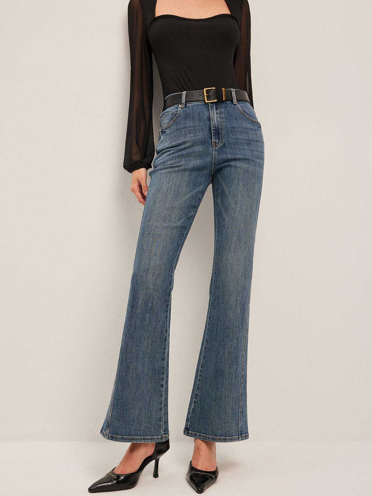 High Waisted Wide Leg Jeans - Pexav