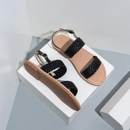 Flat Summer Sandals with Non-Slip Sole – Elina-Dark blue-3-State of Style
