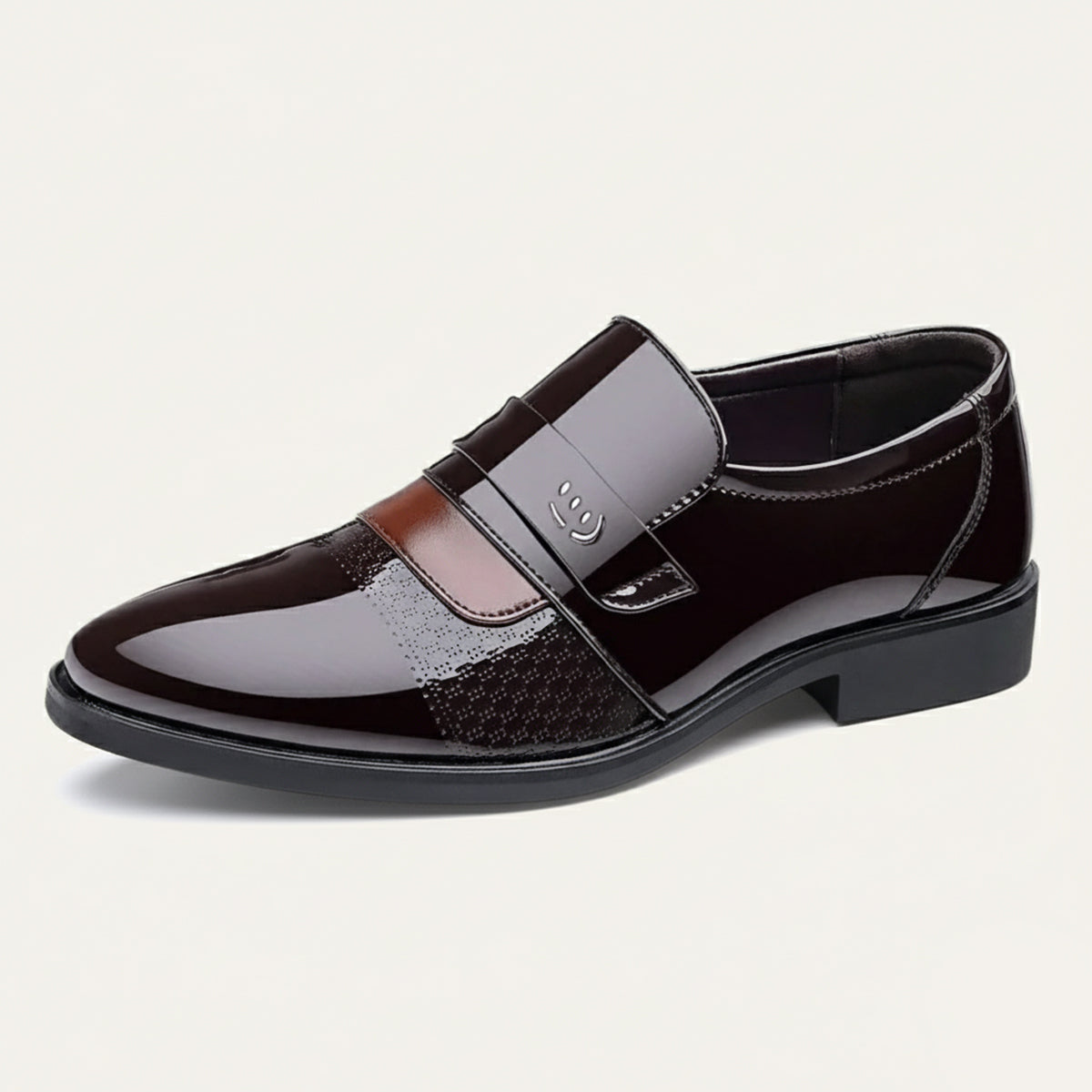 Classic Men's Black Leather Slip On Shoes - Nocini