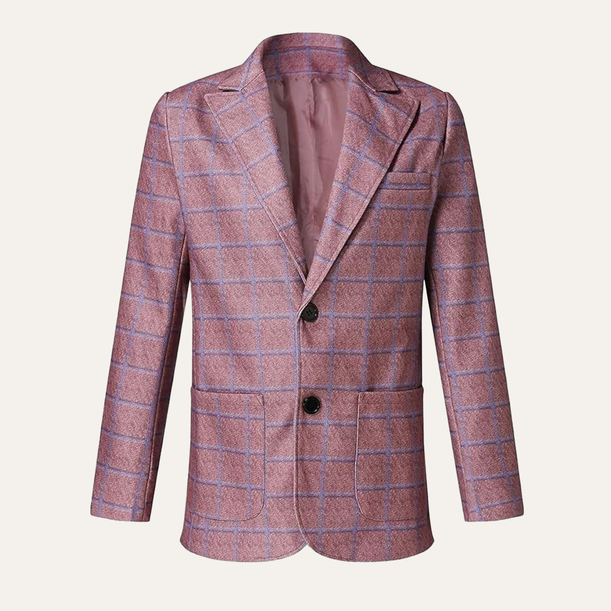 Classic Plaid Double Breasted Men's Blazer Jacket - Nocini
