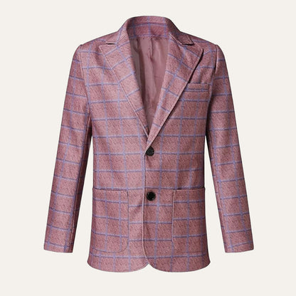 Classic Plaid Double Breasted Men's Blazer Jacket - Nocini
