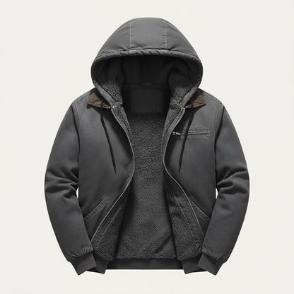 Thermal Men's Fleece Lined Hooded Winter Coat