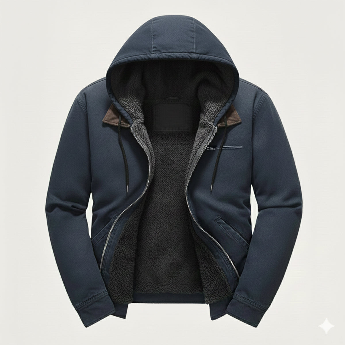 Thermal Men's Fleece Lined Hooded Winter Coat - Nocini