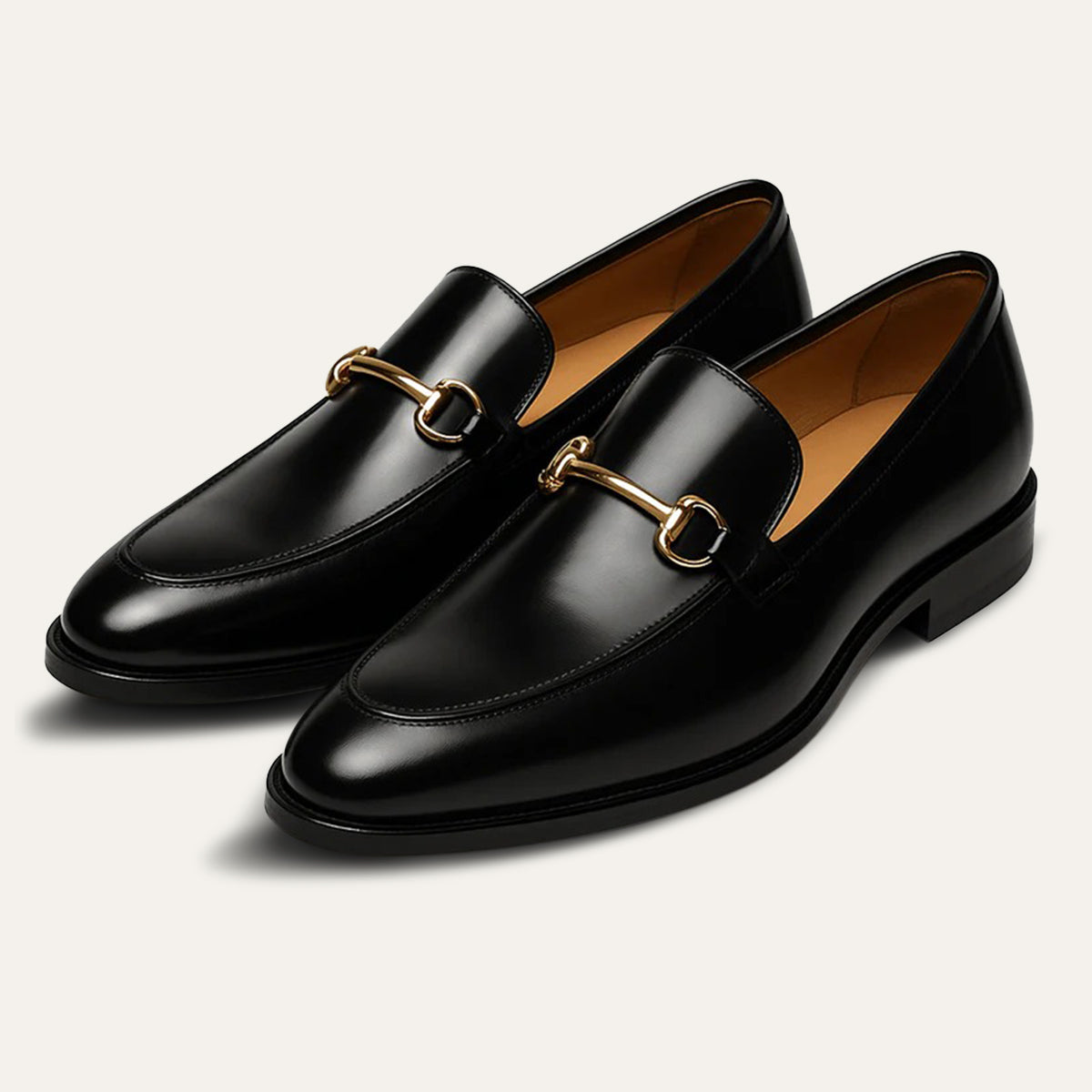 Classic Men's Black Leather Tassel Loafers - Nocini