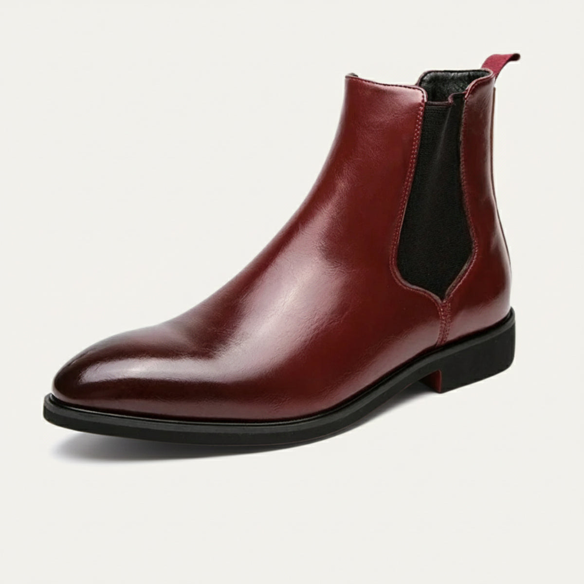 Brown Men's Traditional Ankle Slip On Leather Boots