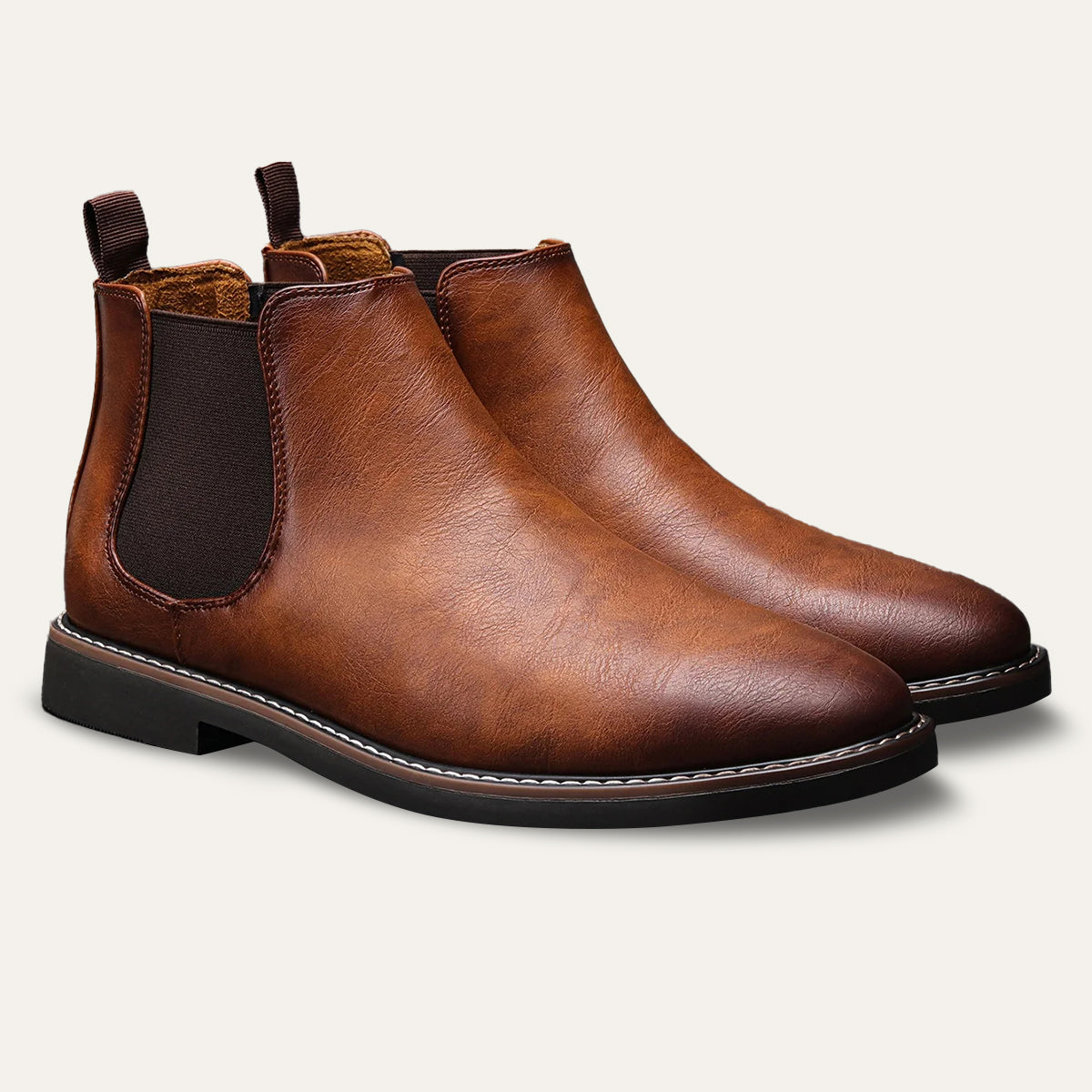 Traditional Men's Genuine Leather Chelsea Boots - Nocini