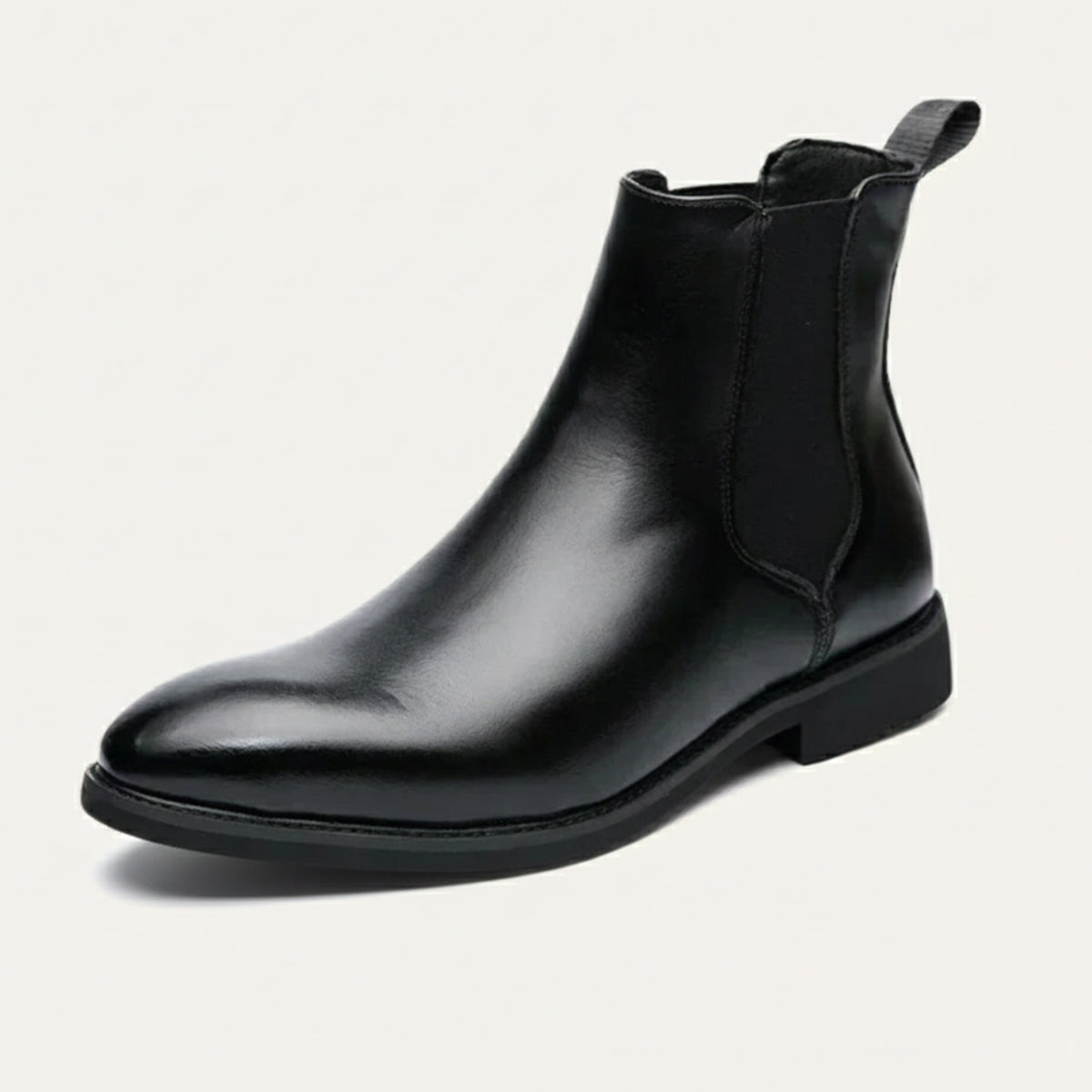 Brown Men's Traditional Ankle Slip On Leather Boots - Nocini