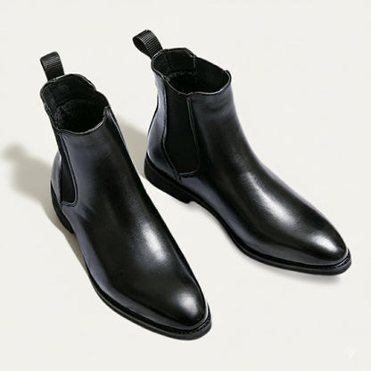 Brown Men's Traditional Ankle Slip On Leather Boots
