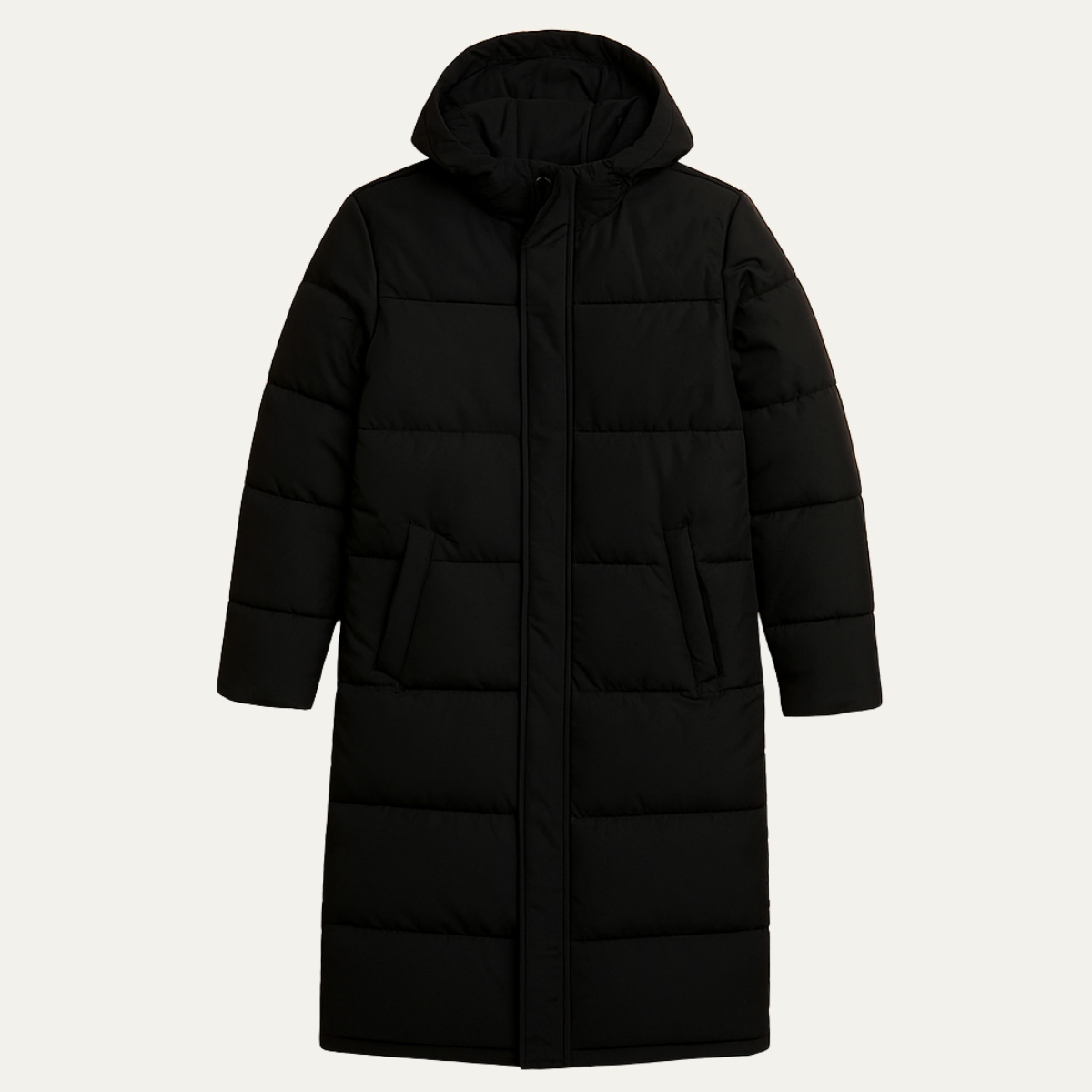 Warm Men's Long Down Hooded Parka Coat - Nocini