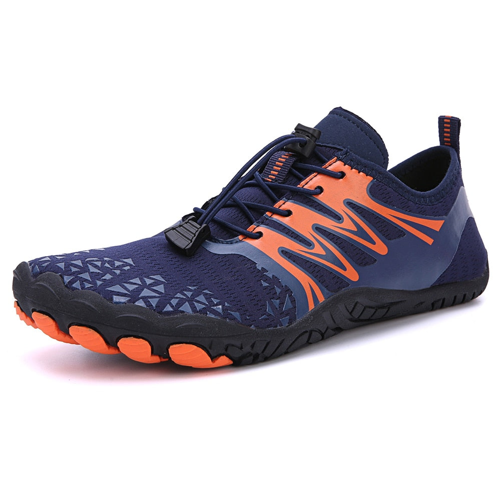 FlexBare 3.0 | Comfortable Barefoot Shoes for Everyone-Blue and Orange-5-Nora Luxe