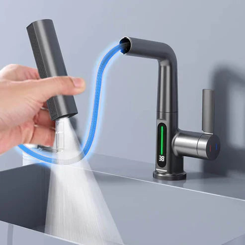 Flexible Water Tap - WaterMaster-Black with display-Nora Luxe