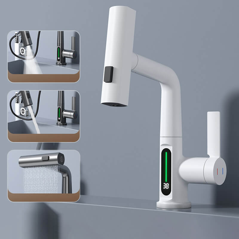 Flexible Water Tap - WaterMaster-White with display-Nora Luxe