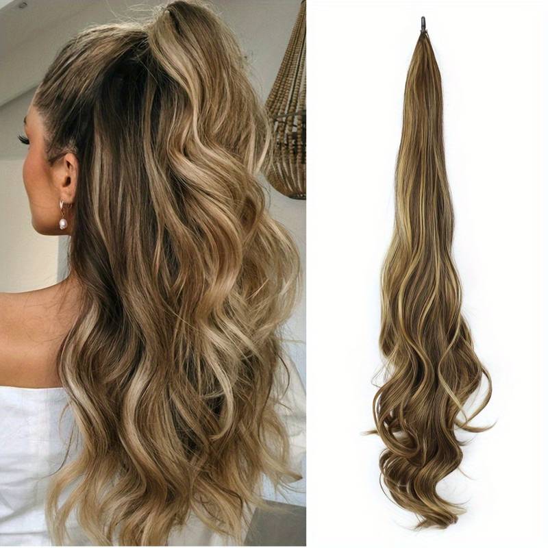 Soft Easy Wrap Ponytail Hair Tie for Long Hair - Pexav