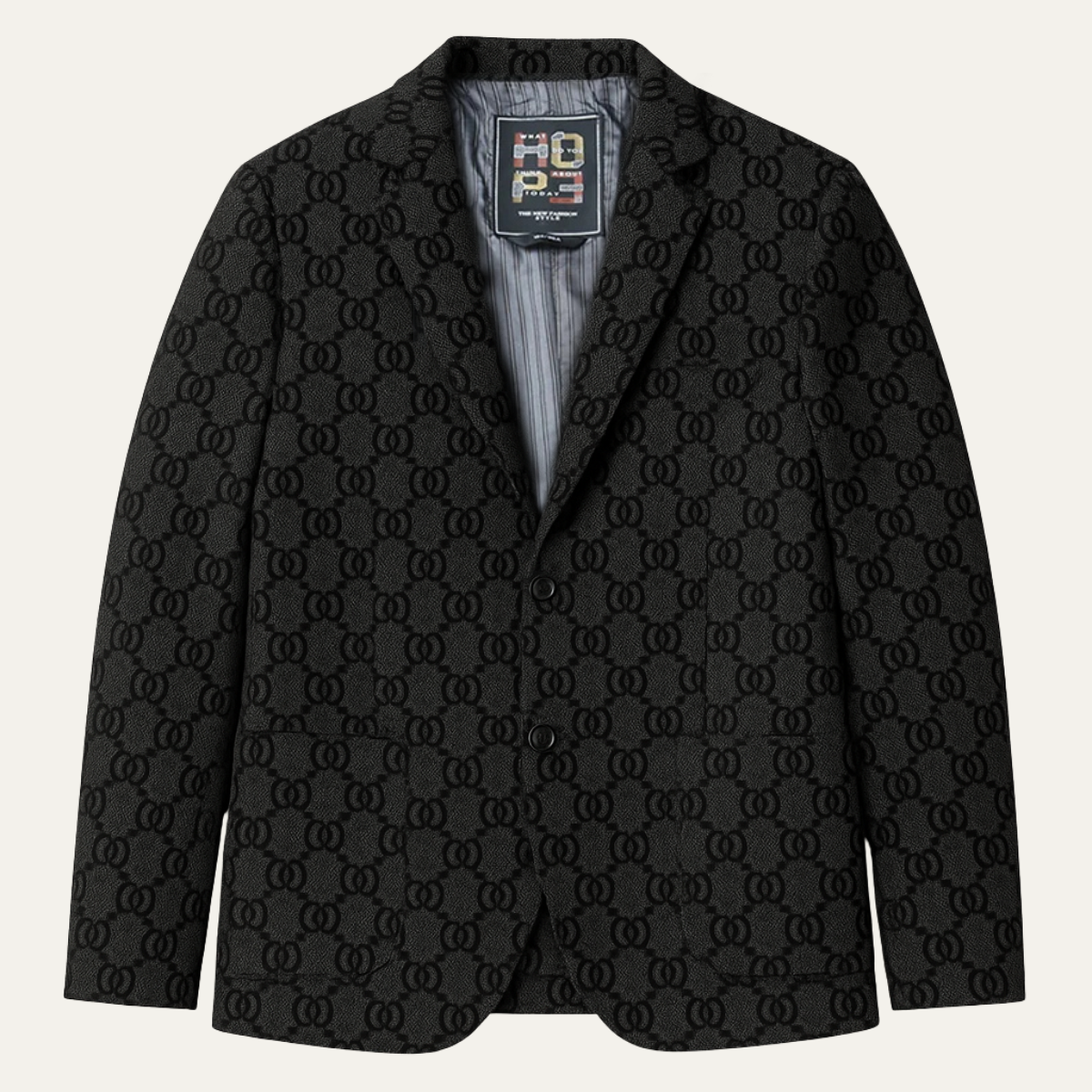 Classic Men's Large Houndstooth Office Jacket - Nocini