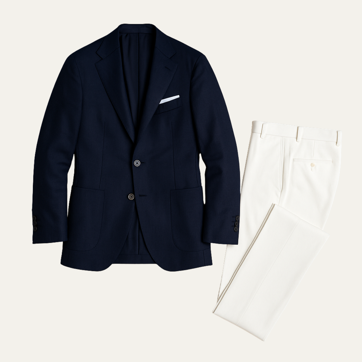 Classic Men's 2 Piece Navy Suit - Nocini