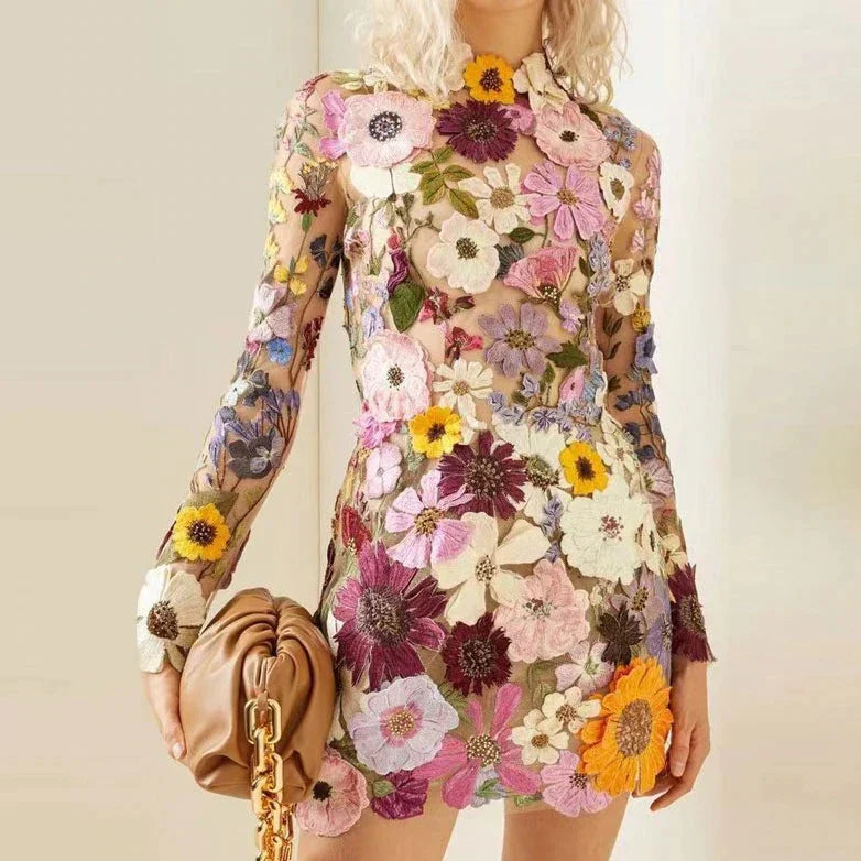 Elegant Lace Party Dress for Women - Pexav