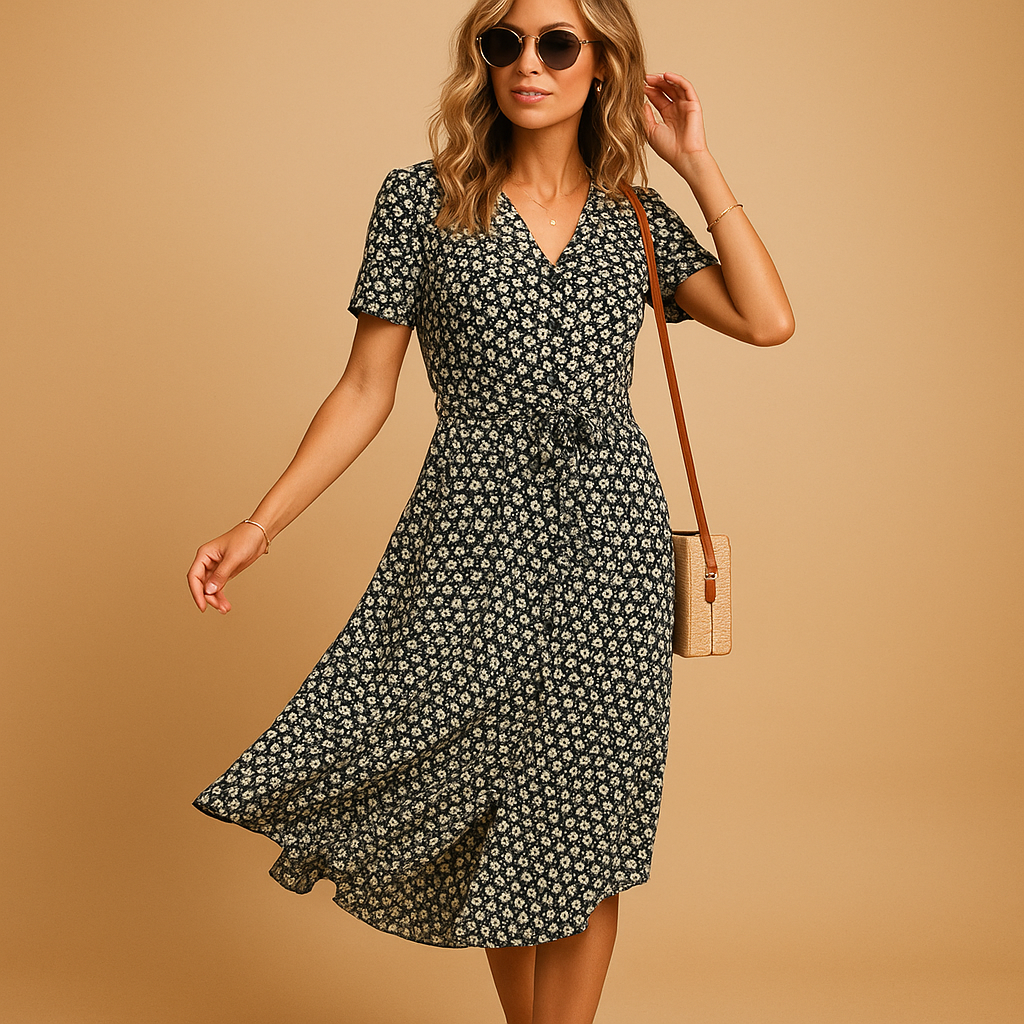 Pretty Knee Length Women's Dress - Nocini