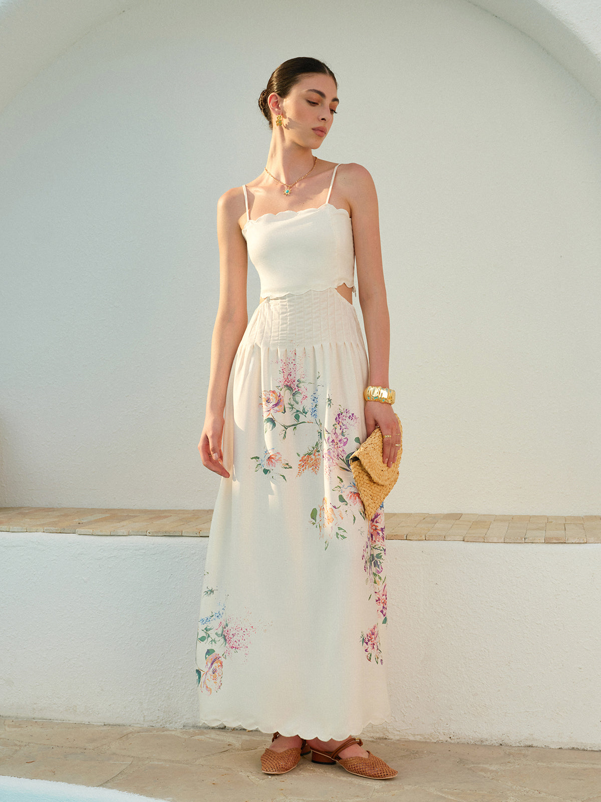 Pretty Ruffled Off Shoulder Summer Dress