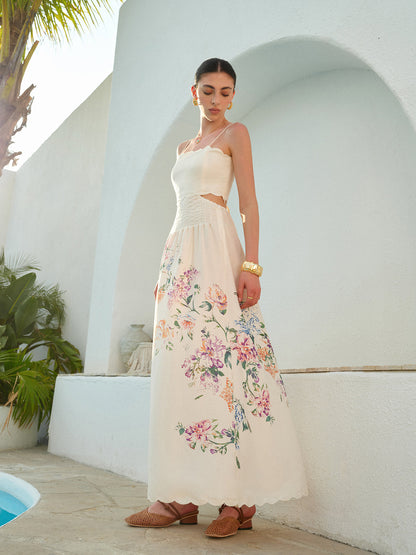 Pretty Ruffled Off Shoulder Summer Dress - Pexav