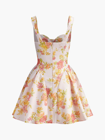 Pretty Floral Off Shoulder Summer Dress