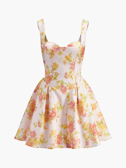 Pretty Floral Off Shoulder Summer Dress