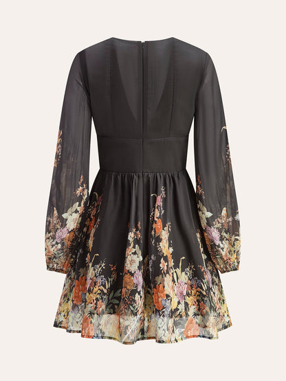 Pretty Floral V-Neck Summer Dress