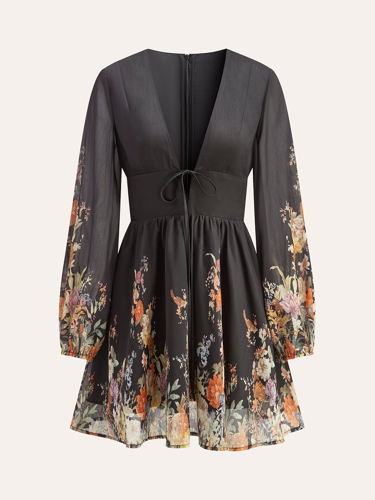 Pretty Floral V-Neck Summer Dress
