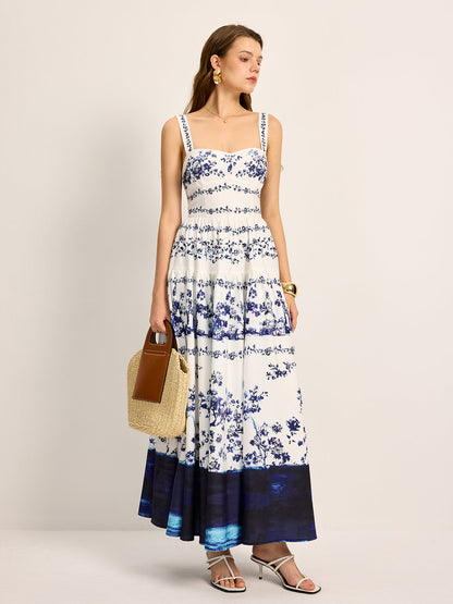 Pretty Ruffled Sundress with Adjustable Straps - Pexav