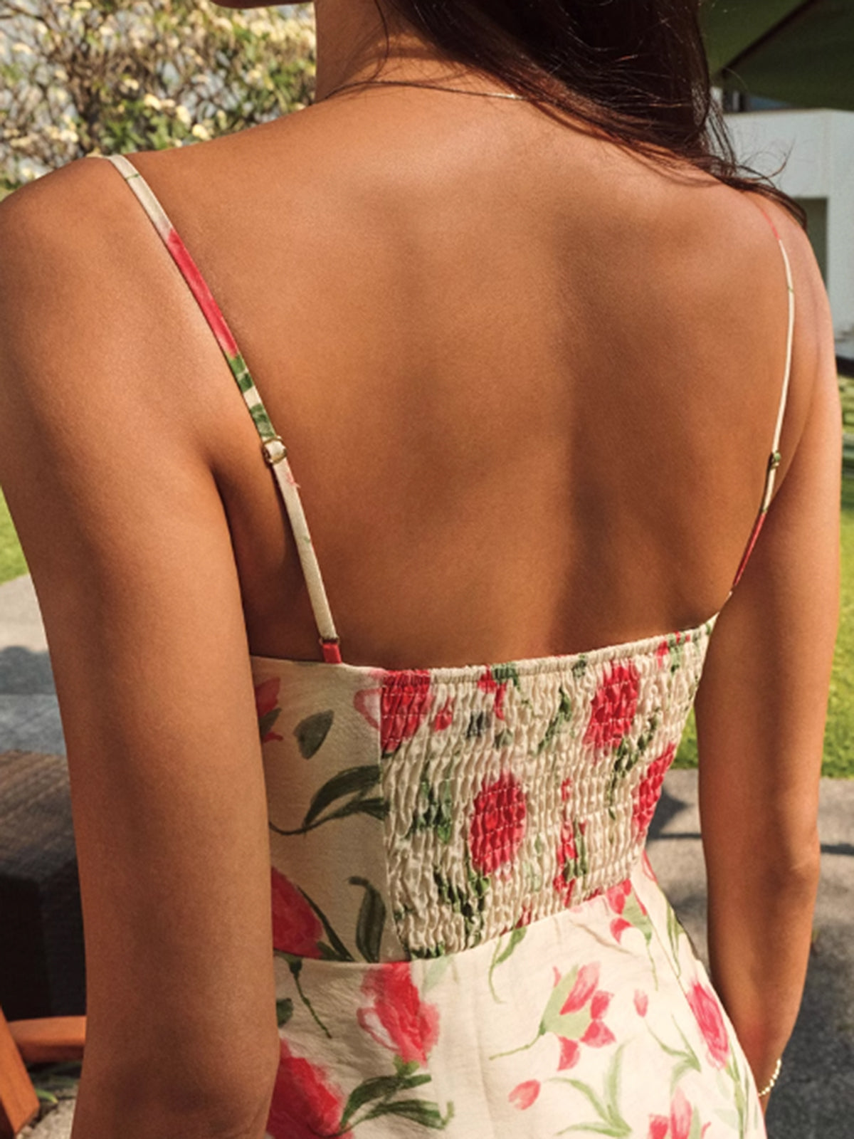 Pretty Gathered Button Front Dress
