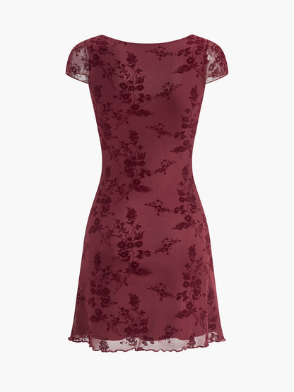 Pretty Ruffled V-Neck Summer Dress