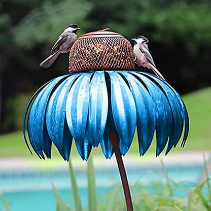 Flower-shaped Bird Feeder - FloraFeeder-Red-Nora Luxe
