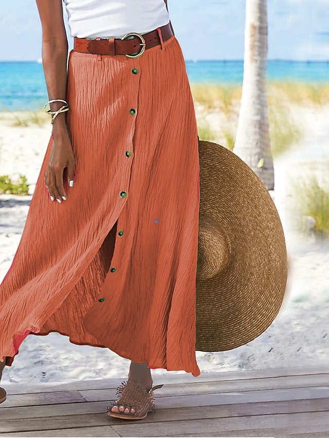 Elegant Long Summer Skirt - Pexav