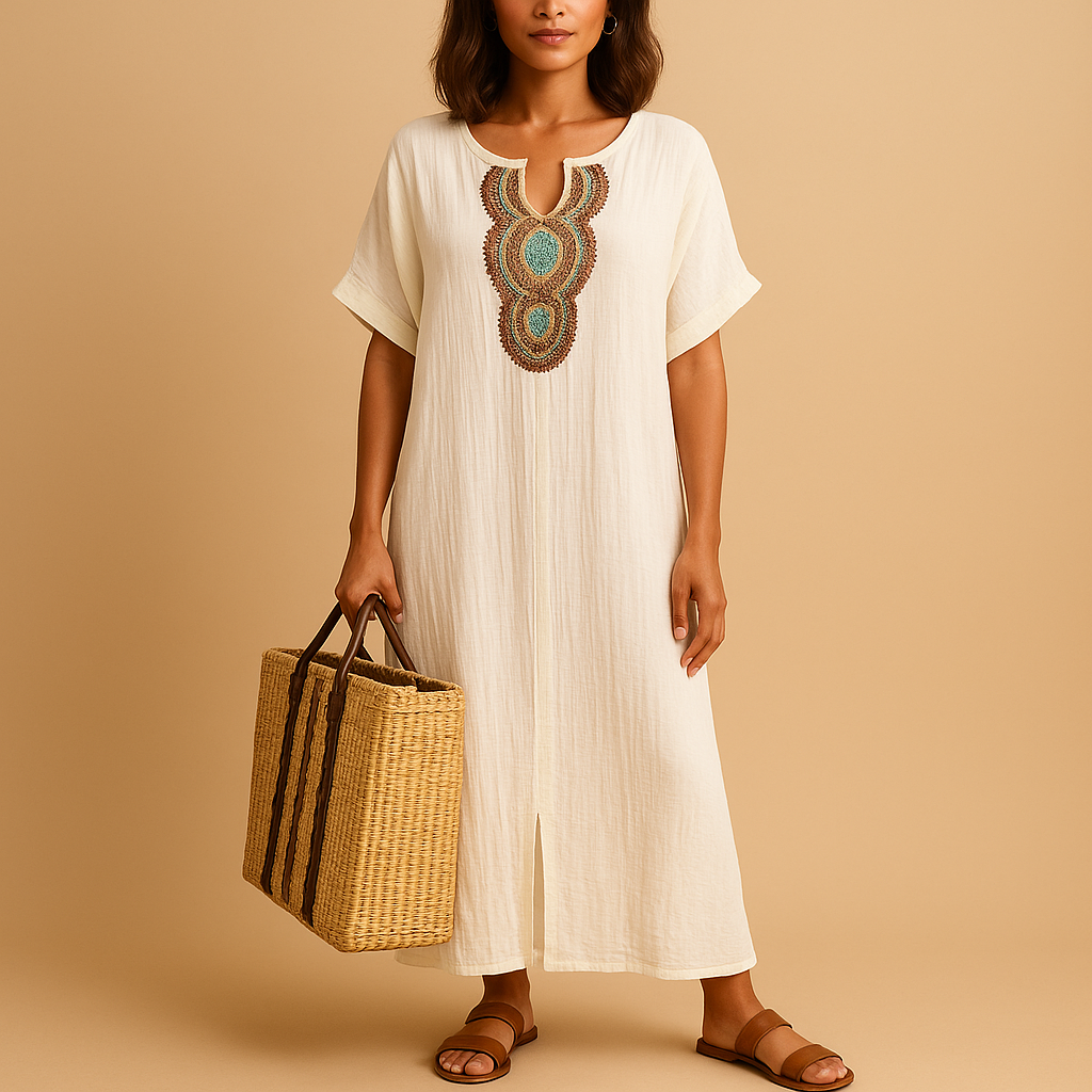 Loose Fit Beach Maxi Dress for Women - Nocini