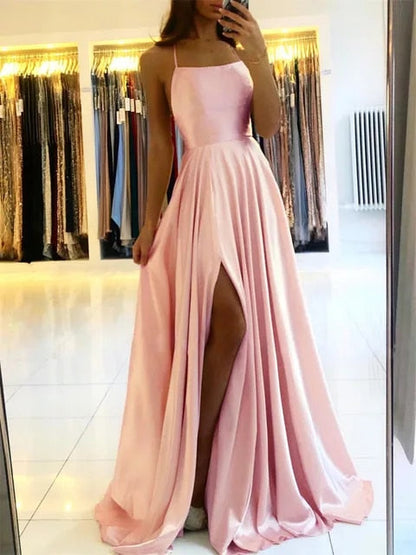 Elegant Long Sundress with Side Slit - Pexav
