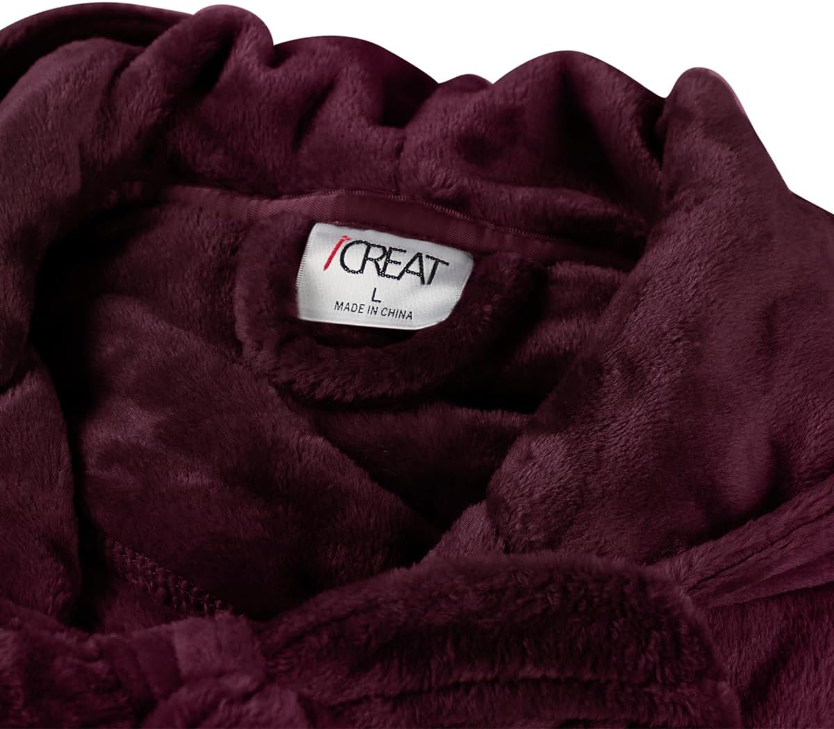 Fluffy Fleece Bathrobe with Hood - CozyFluff-Blue-M-Nora Luxe