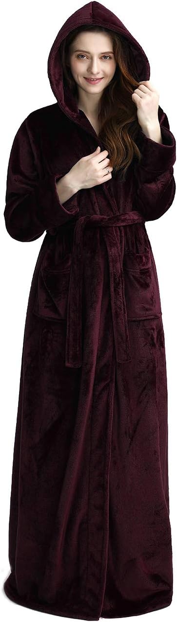 Soft Hooded Plush Bathrobe - Pexav