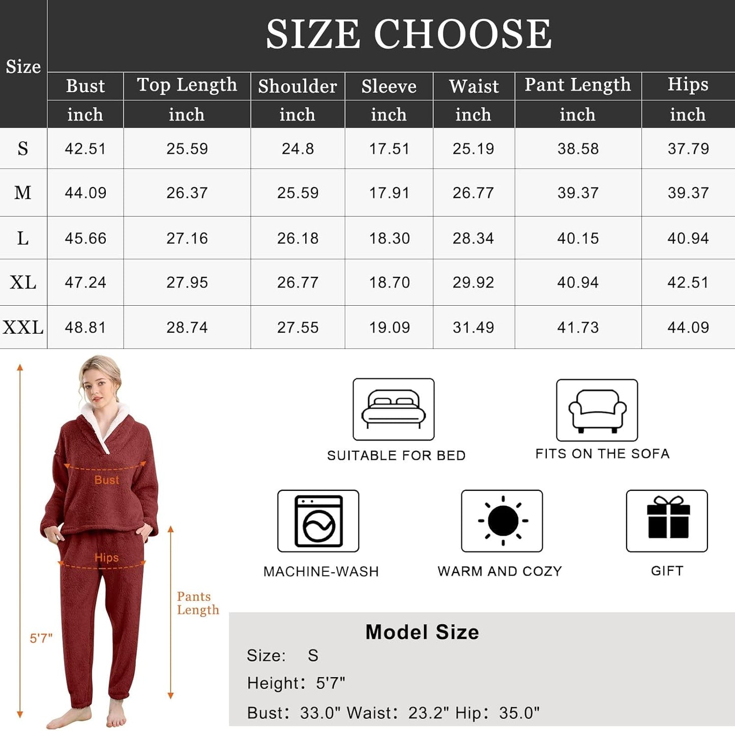 Fluffy Pajama Set for Women - CozyPlush-Dark blue-S-Nora Luxe