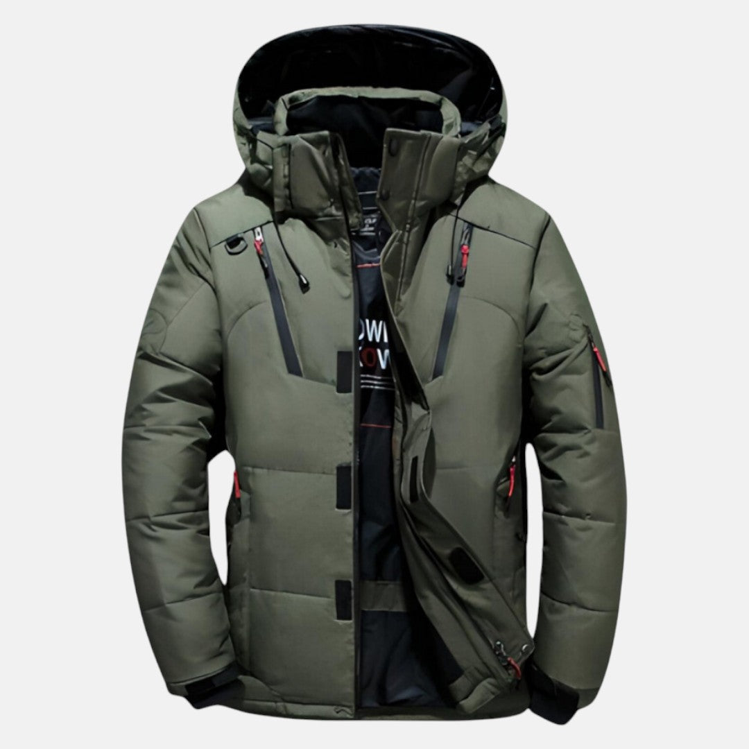 Warm Thick Filled Mid-Length Hooded Parka