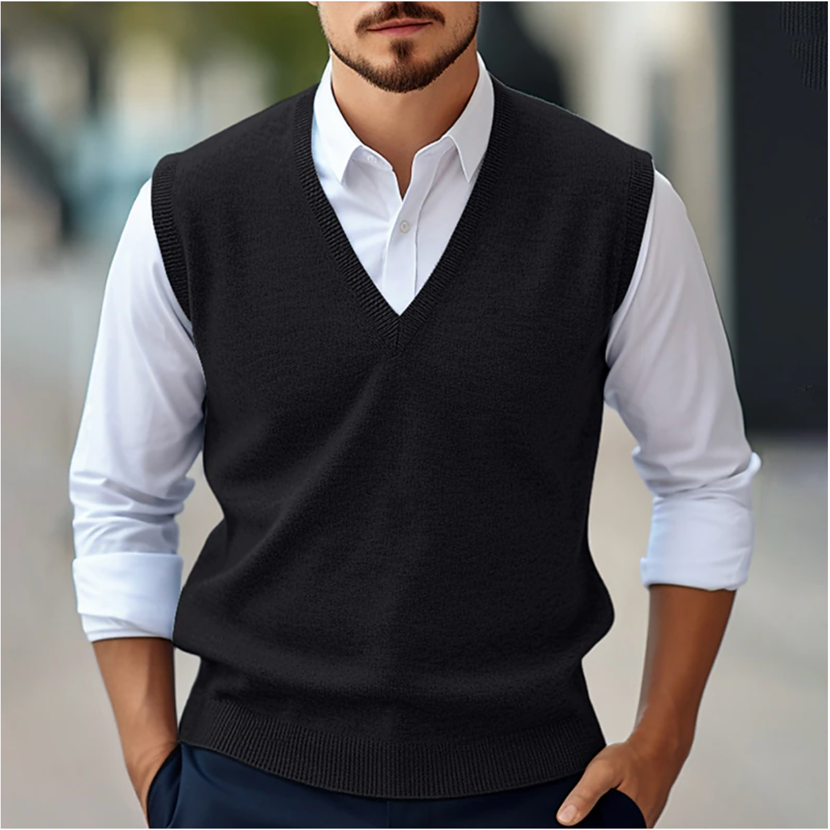 Relaxed Fit Sleeveless Mens Vest