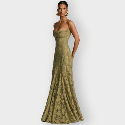 Luxurious Off Shoulder Velvet Evening Dress