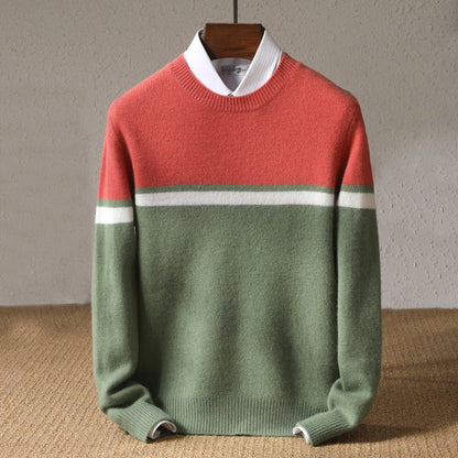 Timeless Horizontal Stripe Crew Sweater - Nocini